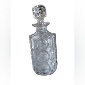 Antique EAPG Cologne Bottle, Giant Bullseye Pattern w/ Original Glass Stopper It